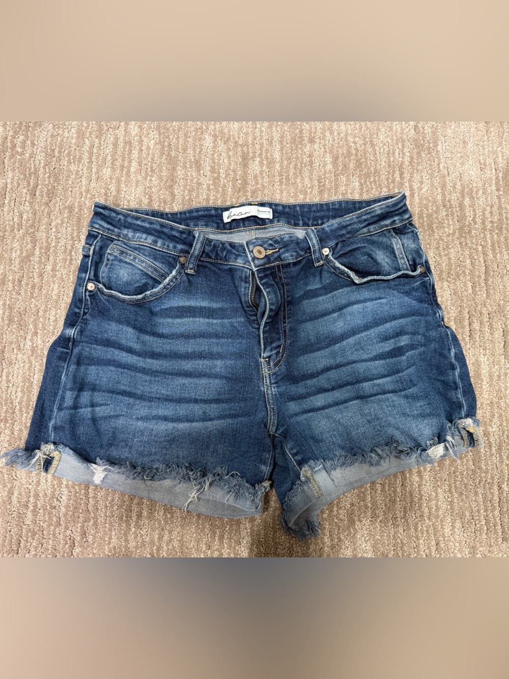 Kancan Women's Distressed Denim Shorts - Blue size 31